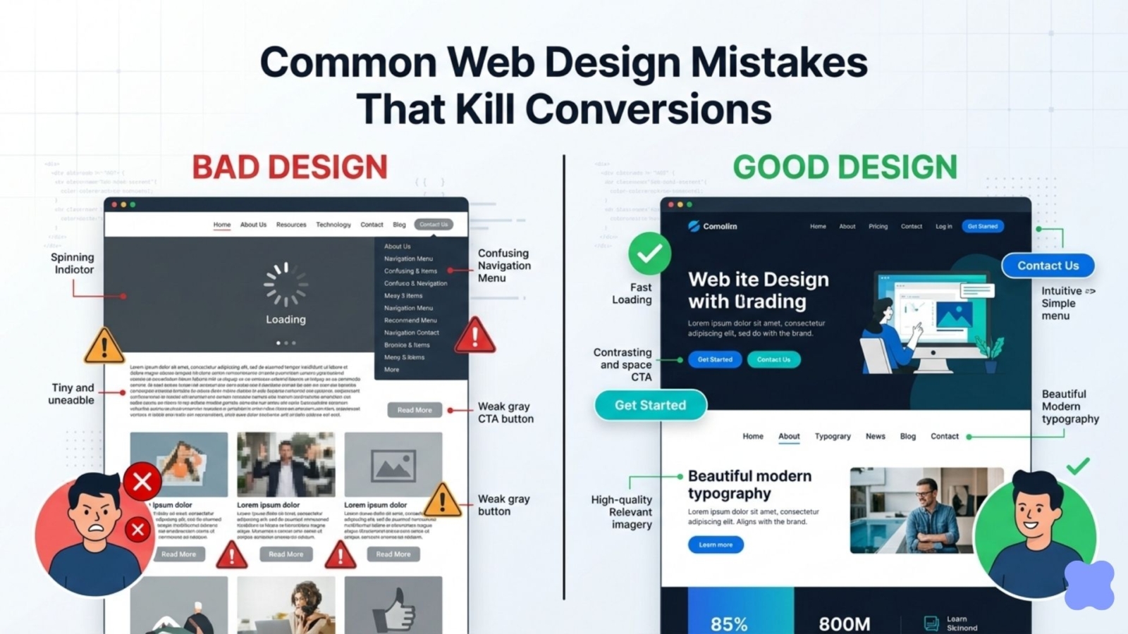 Common web design mistakes